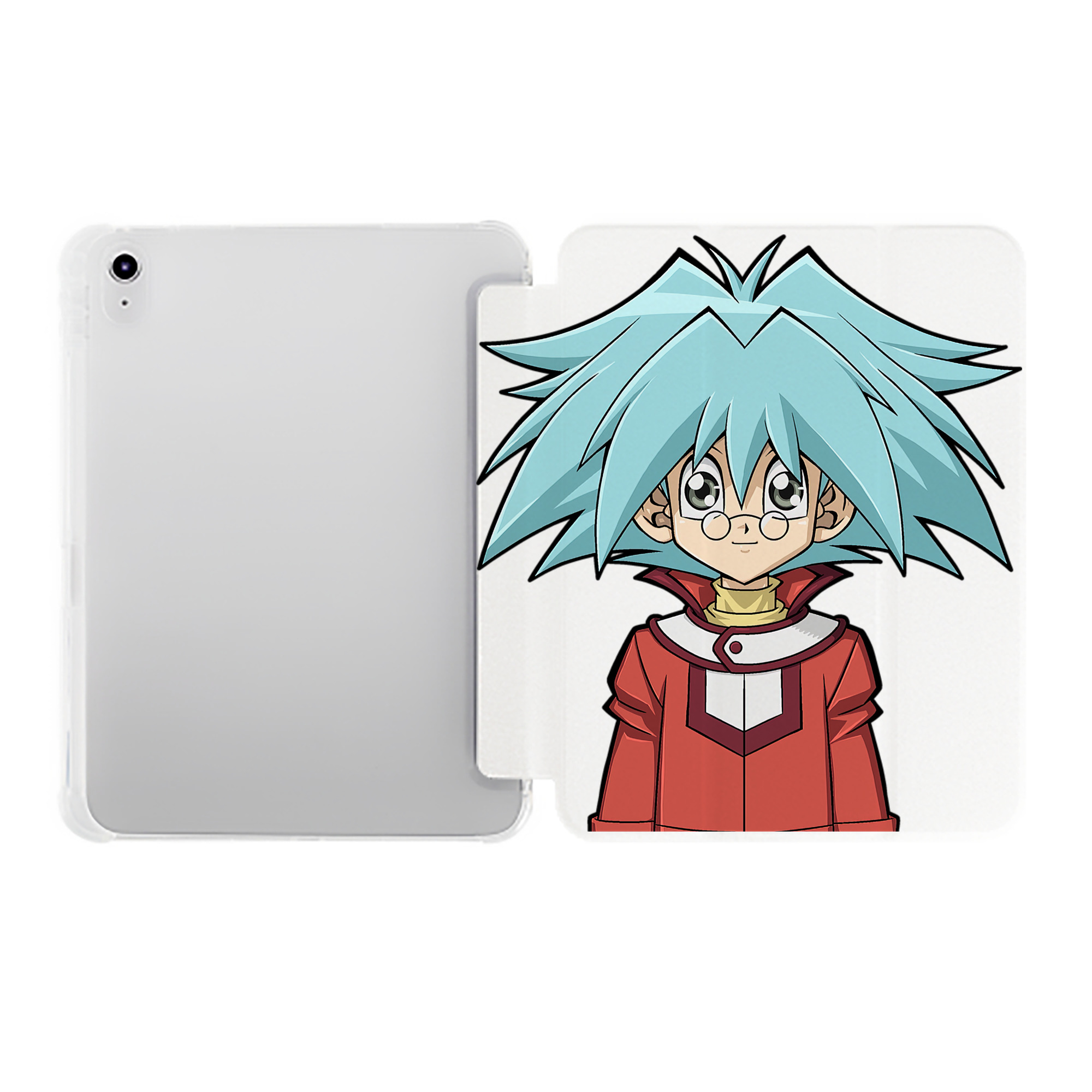 （画像用） 遊☆戯☆王 Yu-Gi-Oh! IPad ケース ペン収納付き 三つ折りスタンド PUレザー×シリコン 対応機種9.5/10.5/10.9インチ